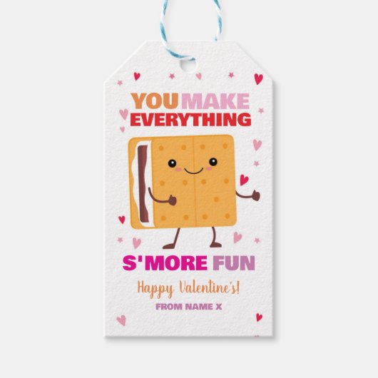 Je maakt S'MORE leuk Valentijnsdag Label Cadeaulabel (Voorkant)