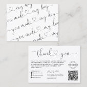 Je maakte mijn dag hart klein bedrijf Logo QR code Visitekaartje (Voorkant / Achterkant)