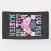 Je mag me Master Funny 2024 Afstuderen Gift noemen Spandoek (Horizontaal)