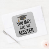 Je mag me Meester I noemen Vierkante Sticker (Envelop)