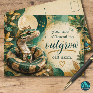 Je mag oude huid ontgroeien Inspirerend Briefkaart