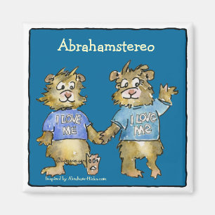 Je m'aime aimant mignon de hamsters de bande