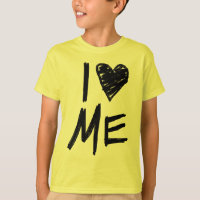 Je m'aime, T-shirt visuel jaune de filles