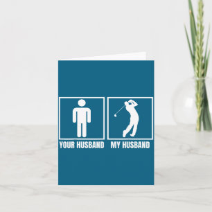 Je man mijn man golfer golf sportliefhebber n kaart