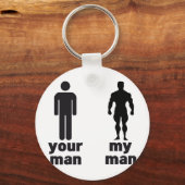 Je man versus mijn man sleutelhanger (Voorkant)