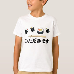 Je mange les T-shirts de l'enfant de sushi