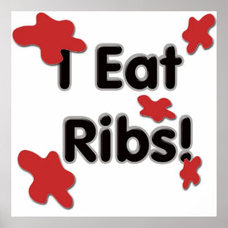 Je Mange Poster Des Ribs