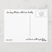 je marche pour bébés Carte postale (Dos)