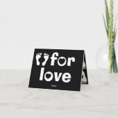 je marche pour la carte de notes pour bébés (Dos)