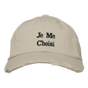 "Je Me Choisi" Casquette Baseball Avec Citation Geborduurde Pet