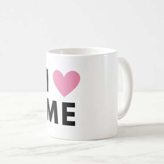 Je Me Coeur Mug Classique (Rose) (Devant droit)