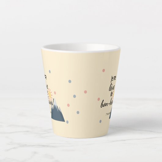 Je me luik de bon-heur! Tasse Latte Mok (Voorkant)