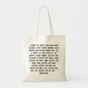 Je me sens toujours heureux sac fourre-tout