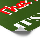 Je m'en fiche, ce n'est pas un acte Poster drôle (Coin)