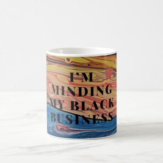 Je m'en fiche de mon black business Mug (Centre)