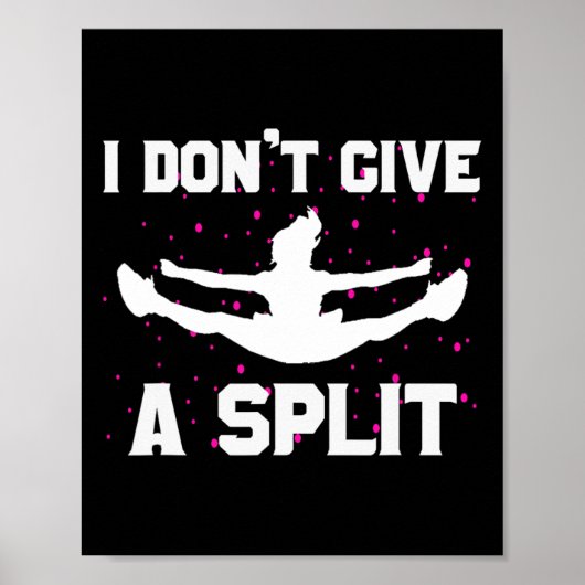 Je m'en fiche d'une affiche drôle de cheerleading (Devant)
