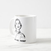 Je m'en fiche ! Merci ! Drôle Mug (Devant gauche)
