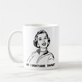 Je m'en fiche ! Merci ! Mug drôle (Gauche)