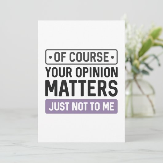 Je mening is van belang bedankkaart (Staand voorkant)