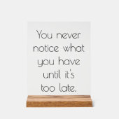 Je merkt nooit acrylverf acryl bord (Voorkant)