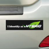 Je m'identifie comme un autocollant HYBRID - pare- (En voiture)