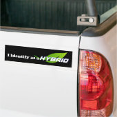 Je m'identifie comme un autocollant HYBRID - pare- (Sur camion)