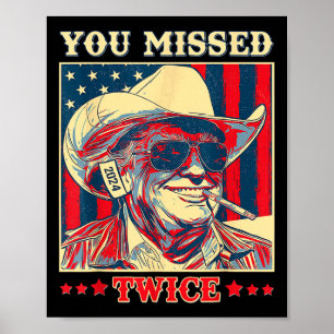 Je Miste Tweemaal Western Trump Cowboy Trump 2025  Poster