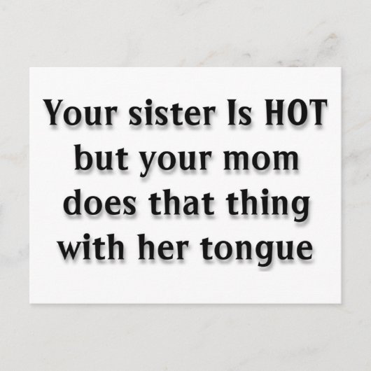 Je moeder briefkaart (Voorkant)