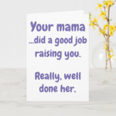 Je moeder kaart (Gele Bloem)