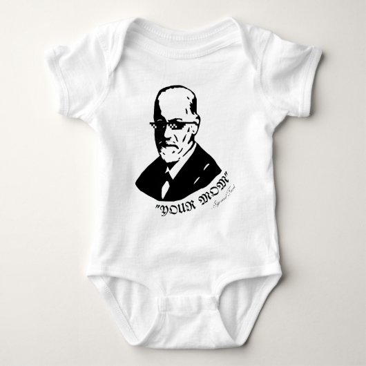 Je moeder - Sigmund Freud - ga ermee om 2 Romper (Voorkant)