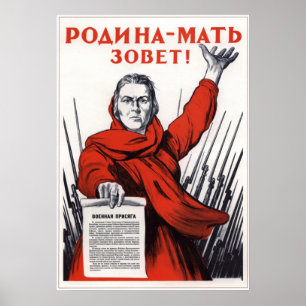 Je moederland vraagt om plicht, Russische oorlog Poster