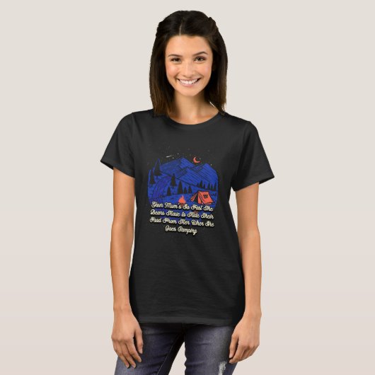 Je moeders zo snel Camping Moeder Camper Grappig T-shirt (Voorkant volledig)