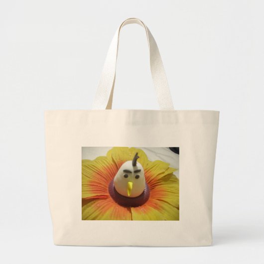 Je moet elke dag met je vogels lopen grote tote bag (Voorkant)