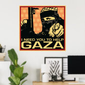 Je moet Gaza helpen Poster (Thuiskantoor)