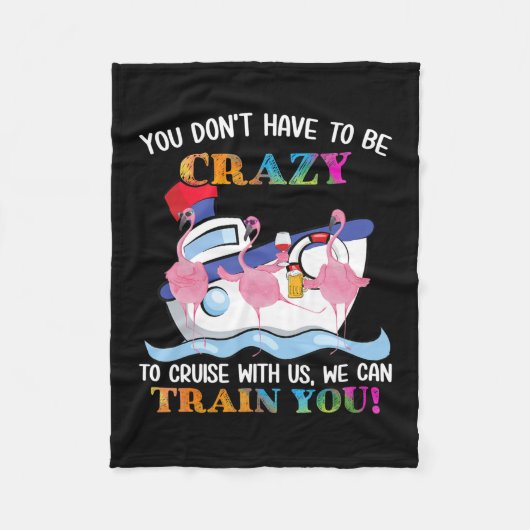 Je moet gek zijn om ons te kruisen. fleece deken (Voorkant)