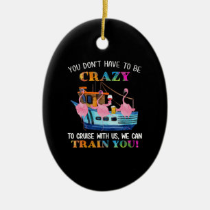 Je moet gek zijn om ons te kruisen. keramisch ornament