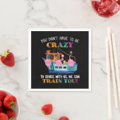 Je moet gek zijn om ons te kruisen. servet (Insitu)