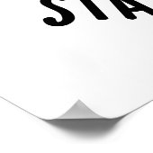 Je moet in Tune Funny Guitar Pun blijven Poster (Hoek)