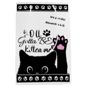 Je moet me de grappige kat-patroondag zijn. medium cadeauzakje (Voorkant)