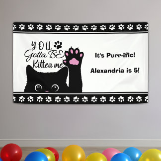 Je moet me de grappige kat-patroondag zijn. spandoek