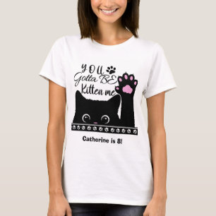 Je moet me de grappige kat-patroondag zijn. t-shirt