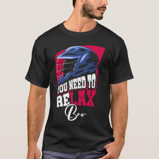 Je moet rela bro sporthelm atleet vintage t-shirt