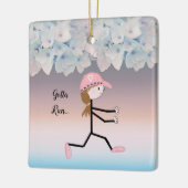 Je moet Vrouw runnen met Floral Ceramic Ornament (Links)