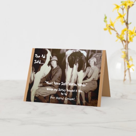 Je moet zachte warme handen hebben kaart (Gele Bloem)