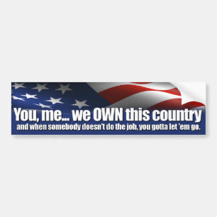 Je moet ze laten gaan. Anti Obama Bumpersticker