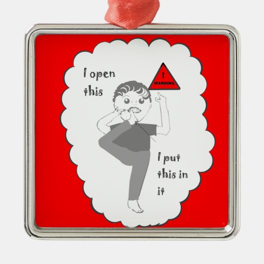 Je mond-en-klauwzeer mopperen metalen ornament (Voorkant)