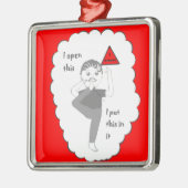 Je mond-en-klauwzeer mopperen metalen ornament (Links)