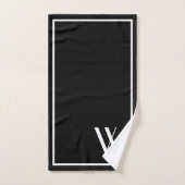 Je monogram in zwart-wit bad handdoek (Handdoek)