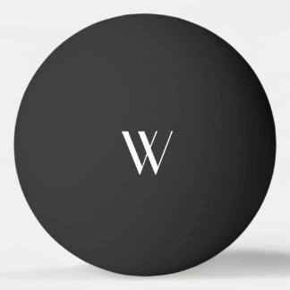 Je monogram in zwart-wit pingpongballen