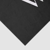 Je monogram in zwart-wit tissuepapier (Detail)